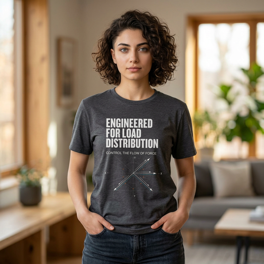 Engineer T-Shirt — "Engineered for Load Distribution" Structural Design Tee