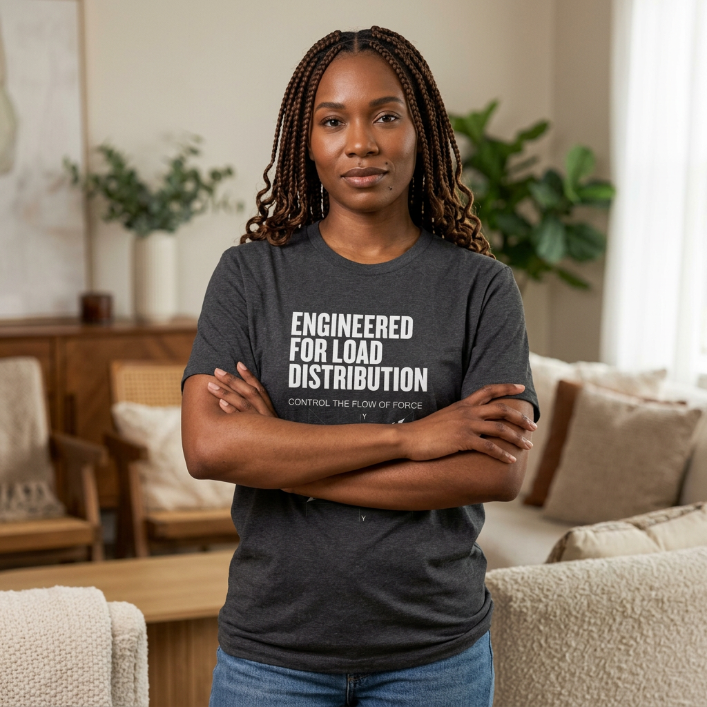 Engineer T-Shirt — "Engineered for Load Distribution" Structural Design Tee